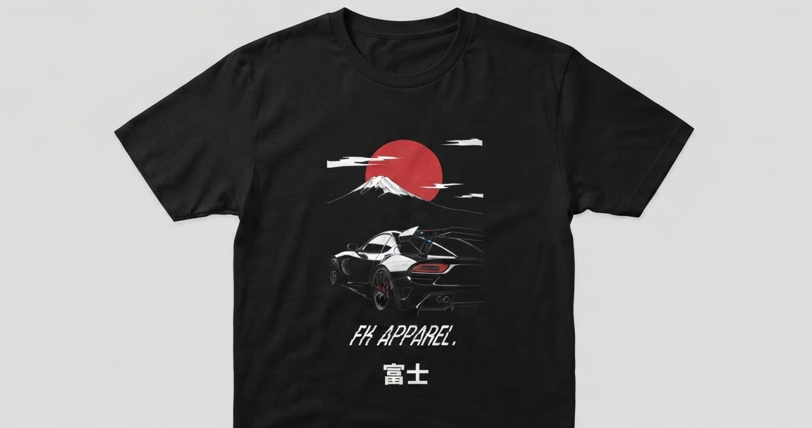 FK Apparel " Rising Sun Silhouette Tee "